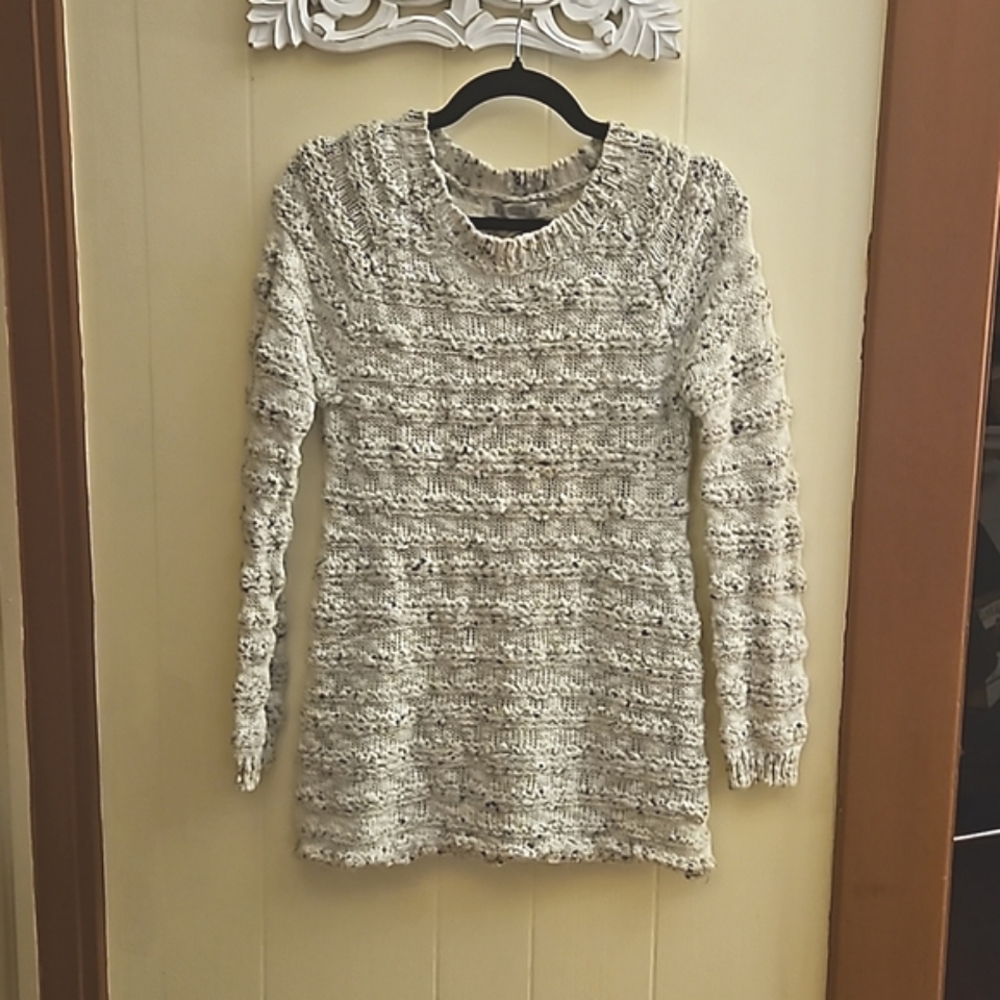 American Vintage sweater, cream with flecks of grey and metallic gold